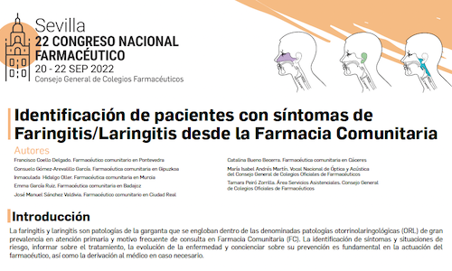 Identificación de pacientes con síntomas de Faringitis/Laringitis